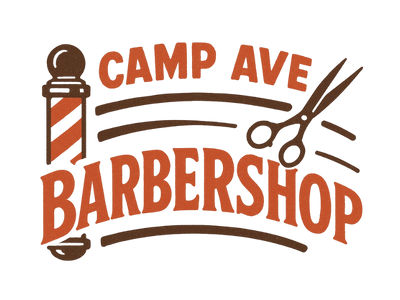 The real Camp Ave Barbershop logo